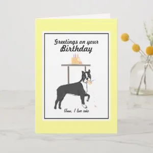 Boston Terrier Birthday card