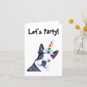 Boston Terrier Birthday Party Invitation