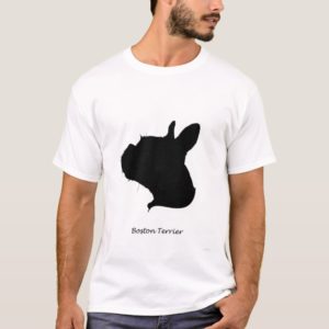 Boston Terrier - black Silhouette T-Shirt