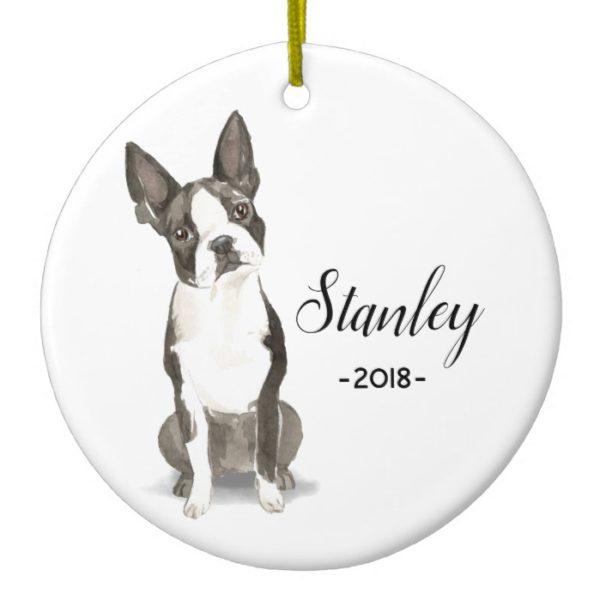 Boston Terrier Christmas ornament