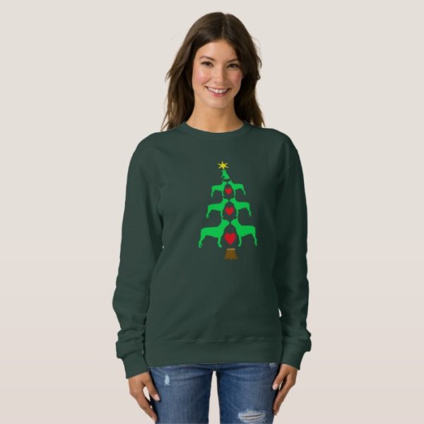 Boston Terrier Christmas Tree Sweatshirt