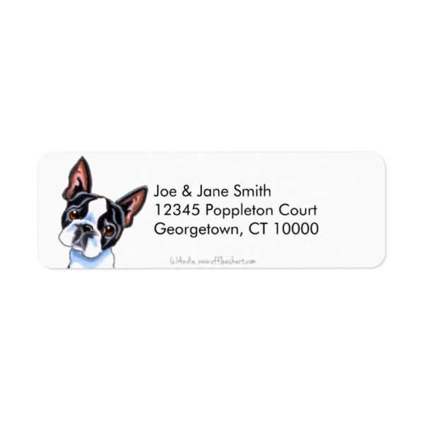Boston Terrier Clean & Simple Label