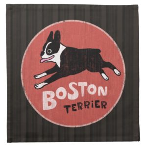 Boston Terrier Cool Retro Style Napkin