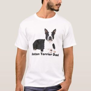 Boston Terrier Dad T-Shirt Double Quote & Image