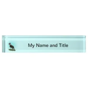 Boston Terrier Desk Name Plate