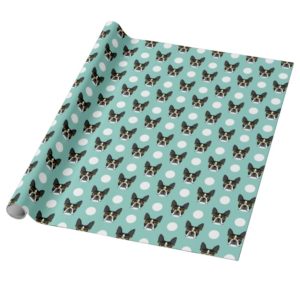 Boston Terrier Glasses Wrapping Paper