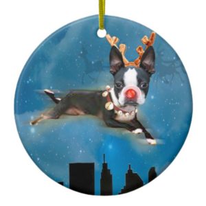 Boston Terrier Mirabelle Holiday Ornament