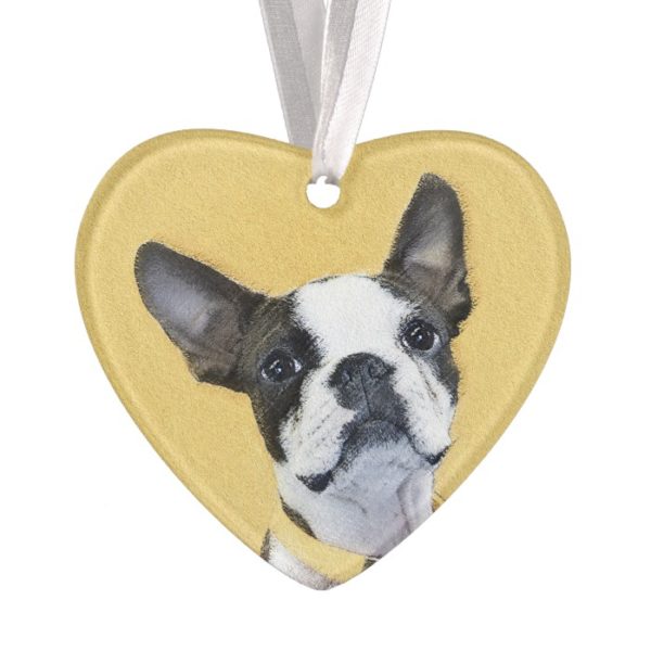 Boston Terrier Painting - Cute Original Dog Art Ornament