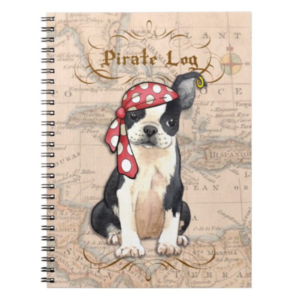 Boston Terrier Pirate Notebook