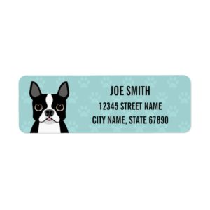 Boston Terrier Return Address Labels