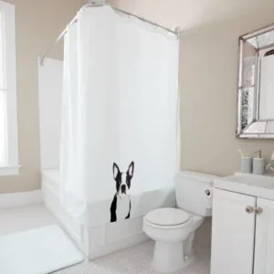 Boston Terrier Shower Curtain