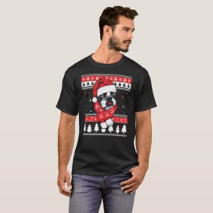 Boston Terrier Ugly Christmas Sweater T-Shirt