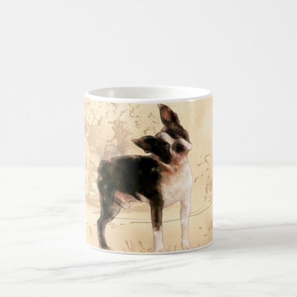 Boston Terrier Watercolor Digital Art Coffee Mug
