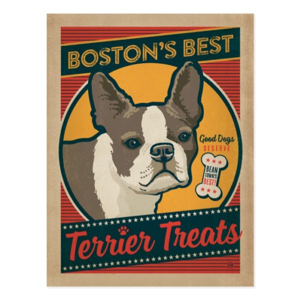 Boston's Best Terrier Treats Postcard