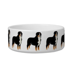 Bowl with Bernese mountain dog