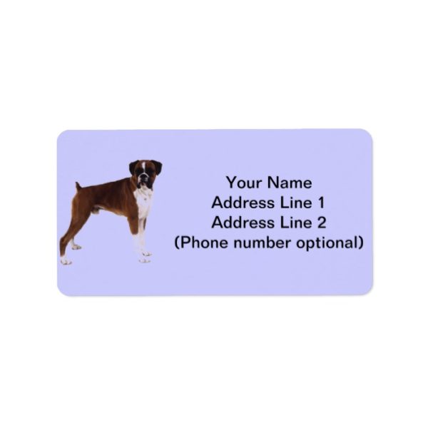 Boxer Address Sticker