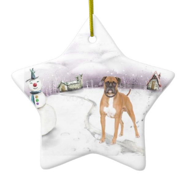 Boxer Christmas ornament