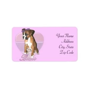 Boxer Dog Address Labels