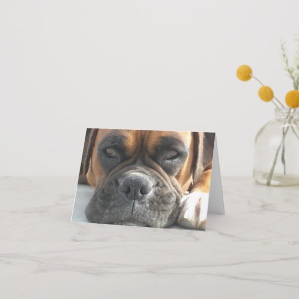 Boxer Dog Blank Notecard
