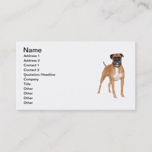 Boxer Dog Business Card
