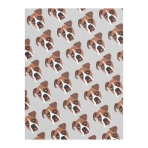 Boxer Dog Fleece Blanket, Small