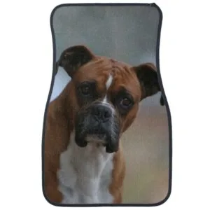 Boxer dog Front Car Mat Set