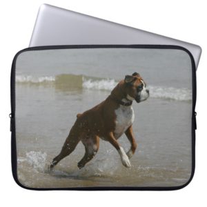Boxer Dog in Water Computer Sleeve
