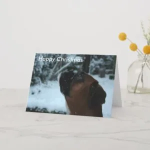 Boxer dog jolie Christmas Card