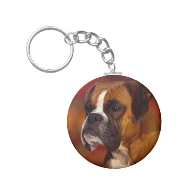 Boxer dog keychain