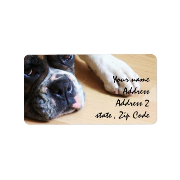 Boxer dog label