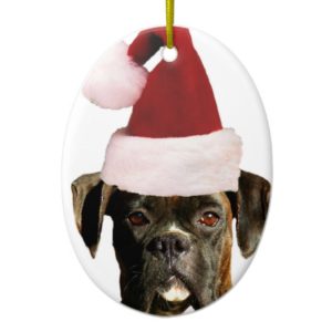 Boxer dog ornament