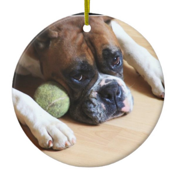 Boxer dog ornament