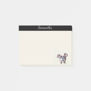 Boxer dog personalized post it notes