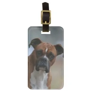 Boxer dog Purse/Luggage Tag