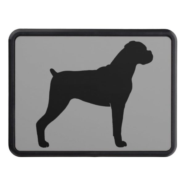 Boxer Dog Silhouette Hitch Cover