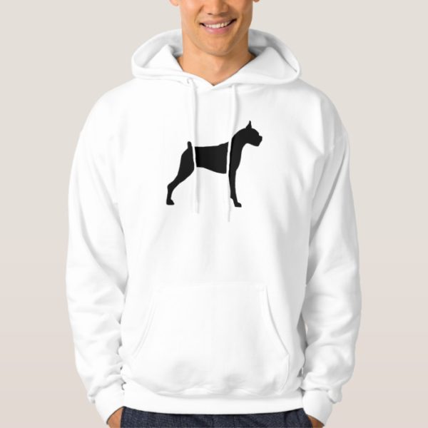 Boxer Dog Silhouette Hoodie
