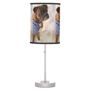 Boxer dog table lamp