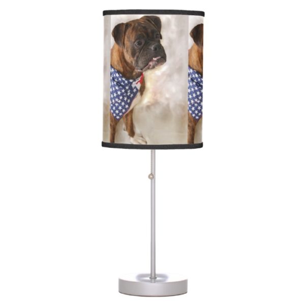 Boxer dog table lamp