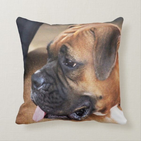 Boxer Dog Throw Pillow