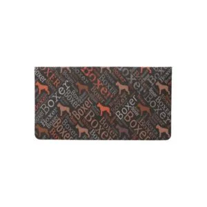 Boxer dog Word Art Checkbook Cover