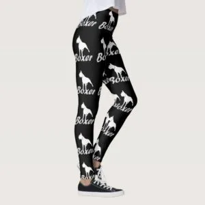Boxer dogs fashion art leggings