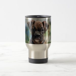 Boxer puppy stainless steel travel mug