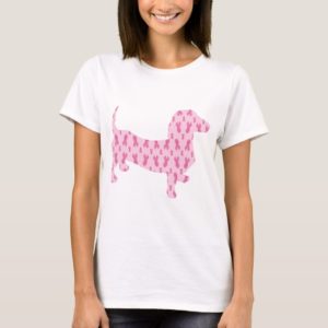 Breast Cancer Awareness Dachshund T-Shirt