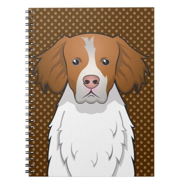 Brittany Dog Cartoon Paws Notebook