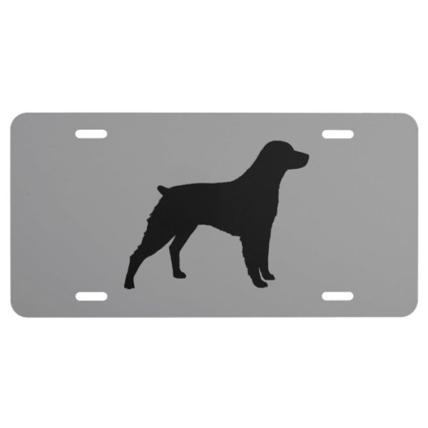 Brittany Dog Silhouette License Plate