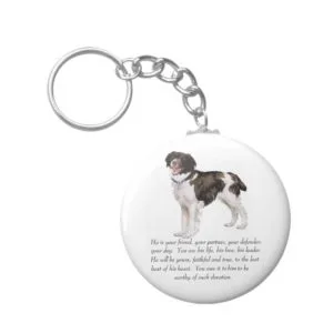 Brittany Keepsake - Male Dog Keychain