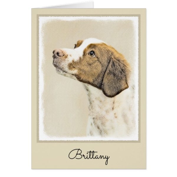 Brittany Painting - Cute Original Dog Art