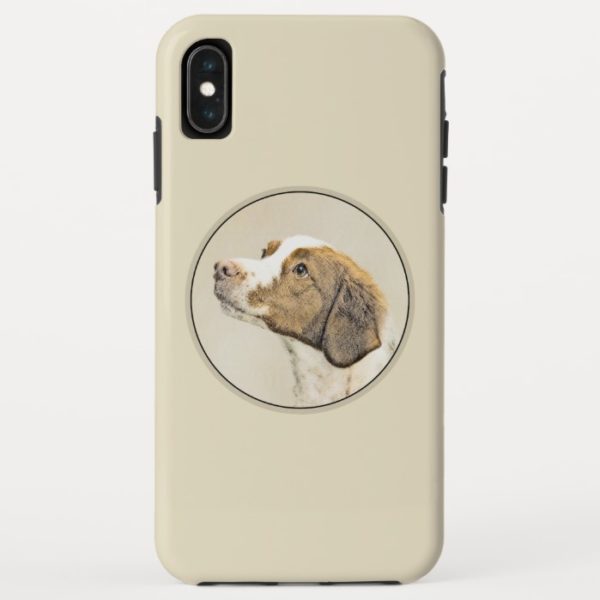 Brittany Painting - Cute Original Dog Art Case-Mate iPhone Case