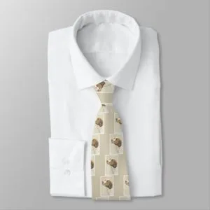 Brittany Painting - Cute Original Dog Art Neck Tie
