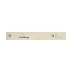 Brittany Painting - Cute Original Dog Art Wrap Around Label